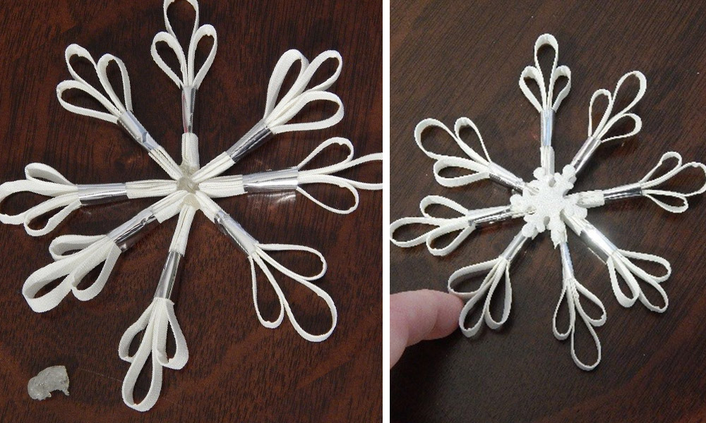 Finished Snowflake Ornaments Finished Snowflake Ornaments