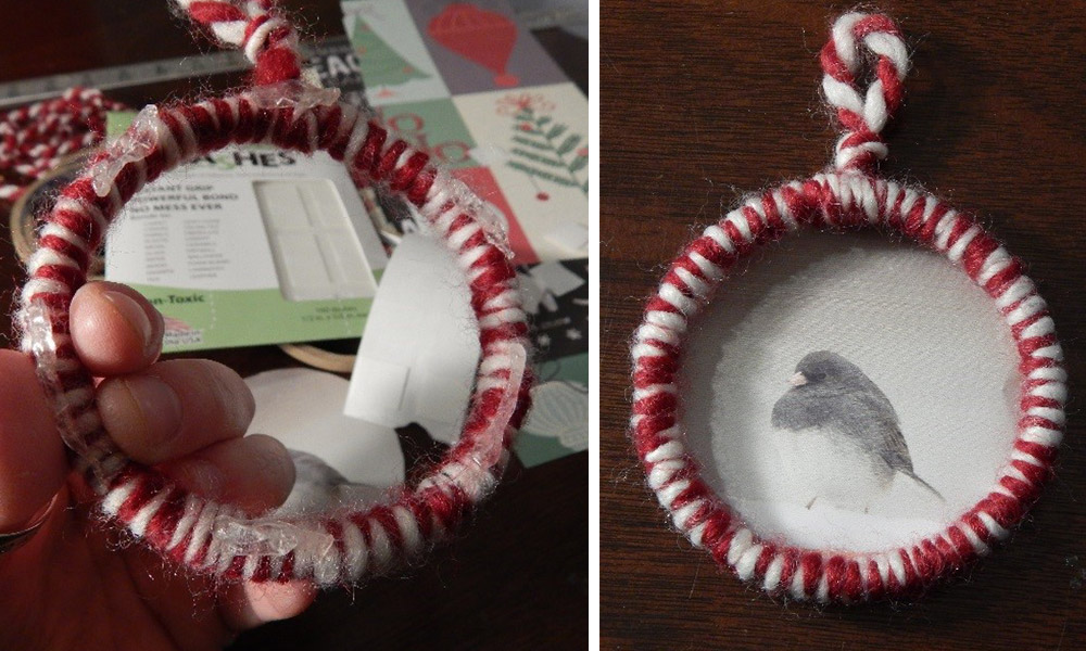If you don’t have the materials to execute a full on snow globe ornament, here is another easy, modified way to get some fun, personalized ornaments that look just as nice as the slow globes. If you don’t have the materials to execute a full on snow globe ornament, here is another easy, modified way to get some fun, personalized ornaments that look just as nice as the slow globes.